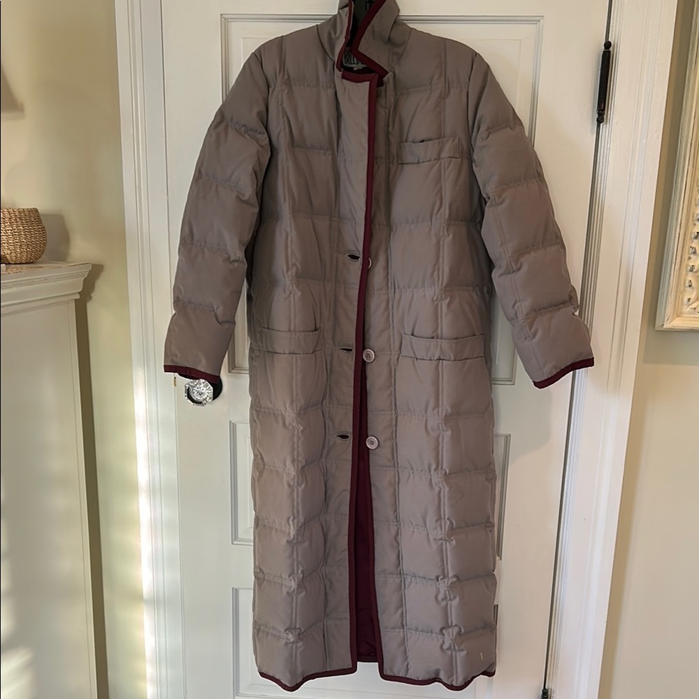Women's Gray Long Puffer Coat